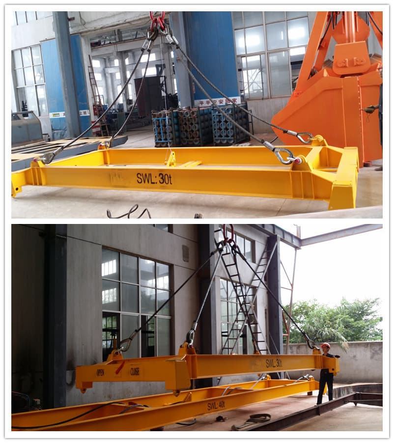 semi automatic I type container lifting spreader frame